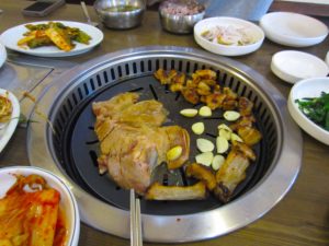 韓国旅行-済州島-黒豚焼肉