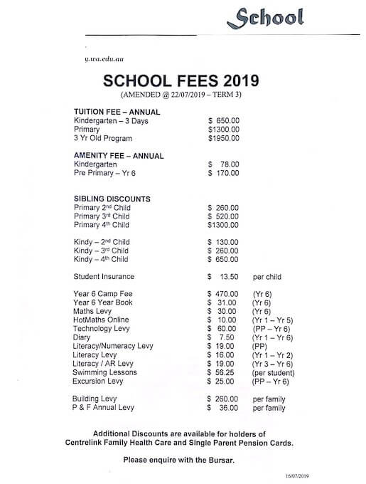 a-school-fees-2019-bunbury-wa-australia2019-